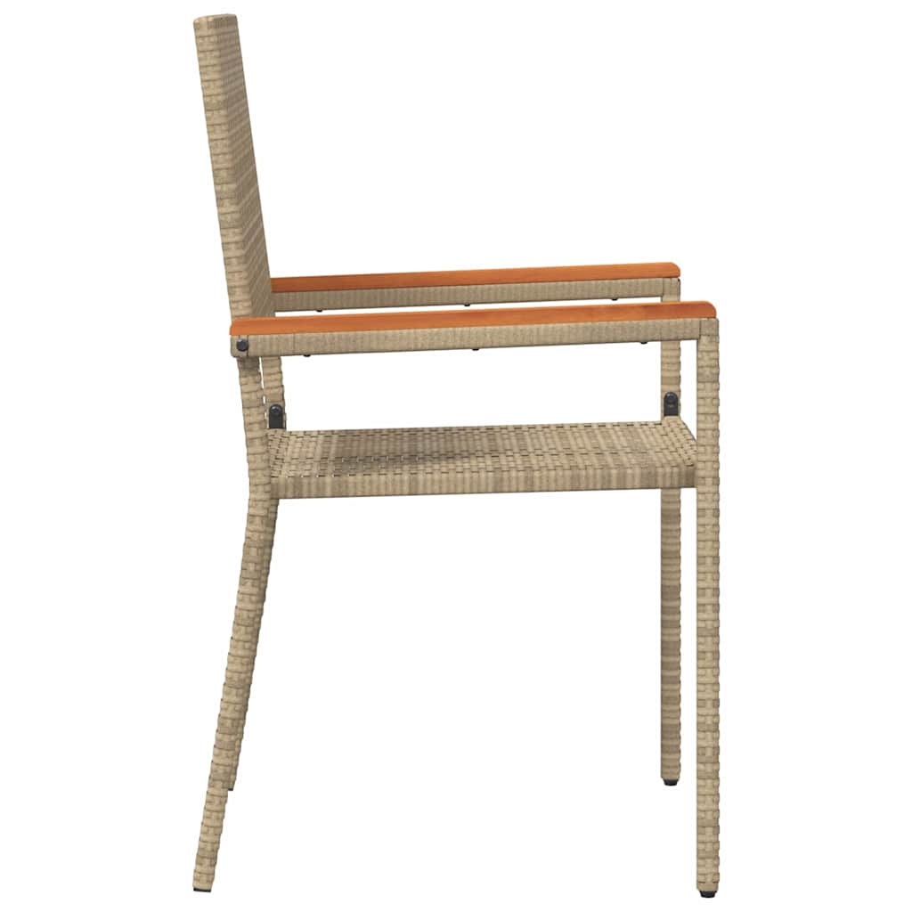 Garten Stapelstühle 2 pcs Creme, Braun
